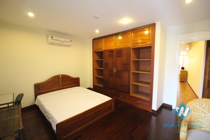 Spacious apartment with lake view for rent on Truc Bach, Ba Dinh, Hanoi